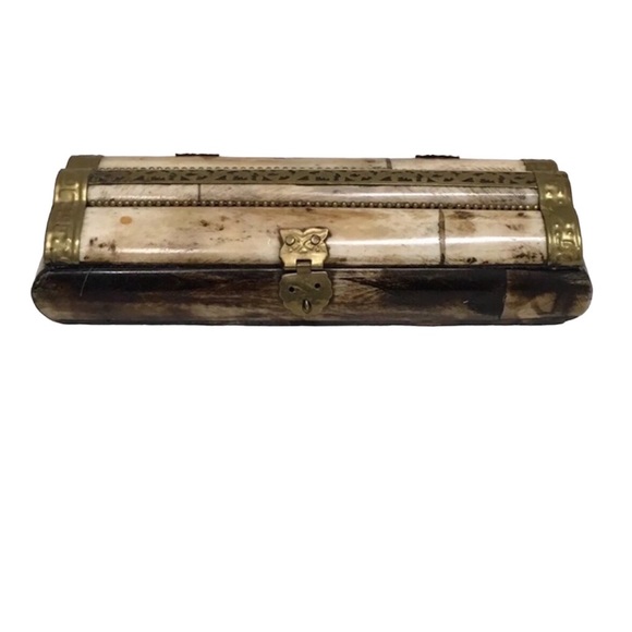 Accents Vintage Bone And Brass Trinket Box Poshmark